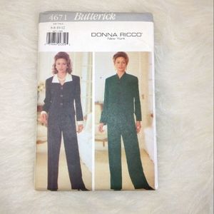 Butterick 4671 Donna Ricco EASY top and pant Size 6-8-10-12